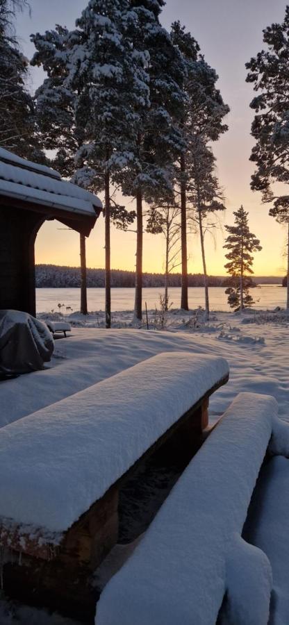 Lakeside Log Cabin Fraemby Udde 法伦 外观 照片